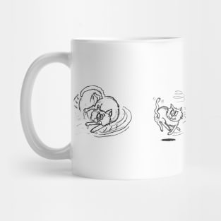 Dizzy cats chasing tails Mug